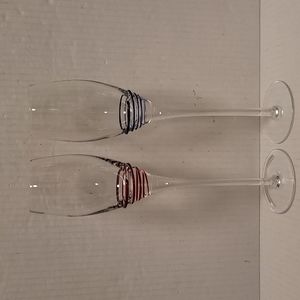 Gorgeous Pair of  Champagne Glasses